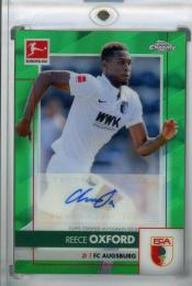 2020-21 Topps Chrome  Bundesliga FC Augsburg Reece Oxford Chrome Autographs Green(パラレル版) 65/99