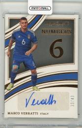 2022-23 PANINI Immaculate Collection Marco Verratti Immaculate Numbers Signatures #12【33/43】 Italy