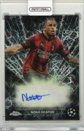 2023-24 TOPPS Chrome UEFA Club Competitions Noah Okafor Black Lazer Autographs #BLANO AC Milan