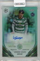 2023-24 TOPPS Chrome UEFA Club Competitions Hyunyun Yang Chrome Autographs Aqua Refractors #CAHY【185/199】 Celtic FC