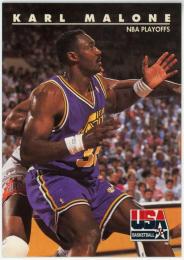 1992 SkyBox USA #51 Karl Malone/NBA Playoffs