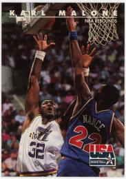 1992 SkyBox USA #54 Karl Malone/NBA Rebounds