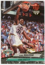 1992-93 Ultra #217 Karl Malone JS - NBA Inside Stuff magazine Ultra card sheet