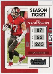 2021 Panini Contenders #93 Rob Gronkowski