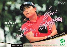 2022 エポック JLPGA 日本女子ゴルフ協会 オフィシャルトレーディングカード ROOKIES & WINNERS #PR-18 岡山絵里 プロモーションカード