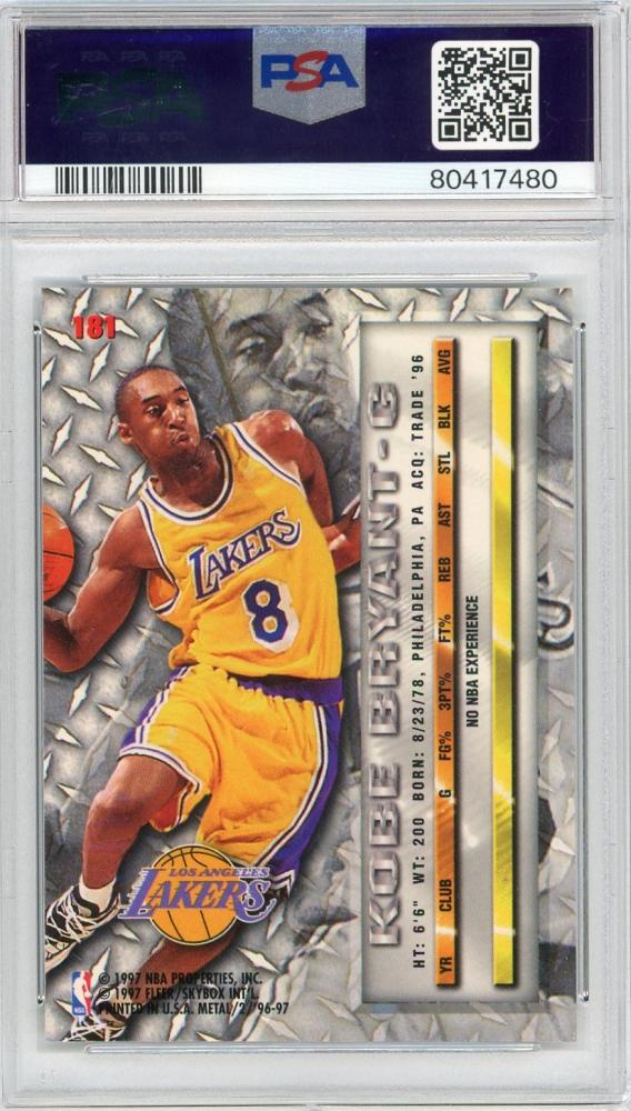 ミントモール / MINT 新宿店 / 1996-97 FLEER Metal Kobe Bryant #181【PSA8】 Los Angeles  Lakers