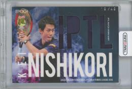 2016 EPOCH コカコーラ インターナショナル・プレミア・テニスリーグ(IPTL) / 錦織圭 MATCH WORN SHIRTS(MV)実使用シャツカード(NAVY) 【19/49】
