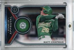 2021 Topps Tribute Oakland Athletics Matt Chapman Stamp of Approval Relics 038/150