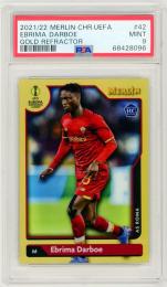 2021-22 TOPPS Merlin Chrome UEFA League Ebrima Darboe Base Gold Refractor Parallels【5/50】【PSA9】《MINT》 AS Roma
