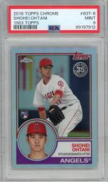 2018 TOPPS CHROME #83T-6 SHOHEI OHTANI  1983 TOPPS 【PSA9】 ANGELS