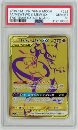ポケモンカード　【sm12a】【JPN】《ミュウツー&ミュウGX/Mewtwo&Mew GX》[222/173](UR)【PSA10】