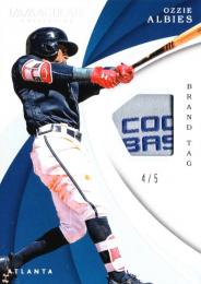 2018 PANINI Immaculate Collection Baseball Ozzie Albies Immaculate Swatches Brand Tag 5枚限定 /4