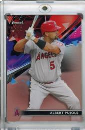 2021 Topps Finest Los Angeles Angels Albert Pujols Base Rose Gold Refractor (パラレル版) 20/75