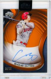 2022 Topps Chrome Black Shohei Ohtani #CBA-SO Base Autograph Card Orange Refractor【24/25】 Los Angeles Angels