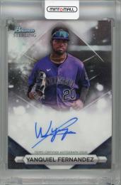 2023 Topps Bowman Sterling Yanquiel Fernandez Prospect Autographs #PA-YF Colorado Rockies