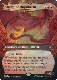 【HOB】【ENG】【サージ・Foil】〈265-M-R〉《壮大なる者、スマウグ/Smaug the Magnificent》ボーダーレス版(竜の財宝)
