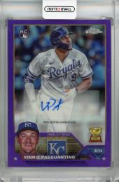 2023 Topps Chrome Update Series Vinnie Pasquantino Chrome Update Autographs Purple #AC-VP RC【148/250】 Kansas City Royals