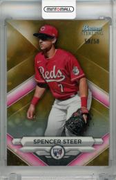 2023 Topps Bowman Sterling Spencer Steer Gold #BSR-7 RC【50/50(ラストナンバー)】 Cincinnati Reds