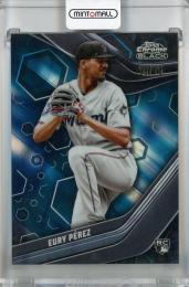 2023 Topps Chrome Black Eury Perez Blue Lava #32 RC【36/75】 Miami Marlins