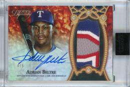 2022 Topps Dynasty Adrian Beltre Autographed Patch Black #DAP-ABE3【4/5】 Texas Rangers