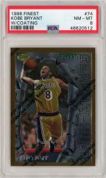 1996-97 TOPPS Finest Kobe Bryant RC W/Coating #74【PSA8】《Near MINT-MINT》Los Angeles Lakers