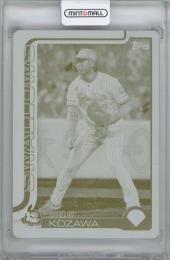 2025 TOPPS NPB #189 / 小澤怜史(東京ヤクルトスワローズ) Printing Plates Yellow印刷プレート 【1 OF 1】