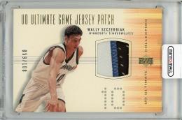 2000-01 UPPER DECK Ultimate Collection Wally Szczerbiak Game Used Jersey Patch【059/100】