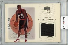 2001-02 UPPER DECK Sweet Shot Zach Randolph Player Worn Jersey (RC)【0050/1200 Jersey No.】