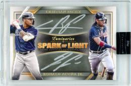 2021 Topps Luminaries Ronald Acuna Jr. / Cristian Pache #SLDA-PA Dual Autograph Spark of Light Atlanta Braves