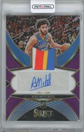 2024-25 PANINI Select Rookie Jersey Autographs Purple Prizms / AJAY MITCHELL(Oklahoma City Thunder) 【98/99】