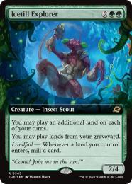 MTG 氷耕しの探検家 フラクチャーFOIL 日本語版 EX+](フラクチャーFOIL)氷耕しの探検家/Icetill Explorer《日本