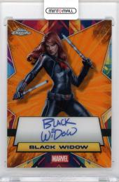 2025 TOPPS Chrome MARVEL  Black Widow Facsimile Autographs Orange Refractors #FABW【15/25】