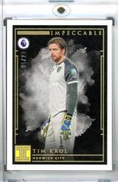2019-20 Panini Impeccable Premier League Norwich City Tim Krul Base Gold(パラレル版) 05/20