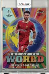 2024-25 Topps Finest UEFA Club Competitions Dominik Szoboszlai Top Of The World Rose Gold Refractors #TW27【02/75】