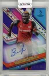 2024-25 Topps Finest UEFA Club Competitions Victor Boniface Autographs Purple Refractors #BAVB【078/299】