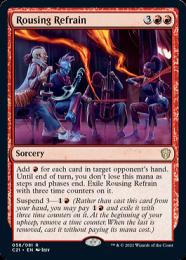 【状態確認用】統率者2021 熱狂のリフレイン 日本語 1枚　MTG 383)□拡張アート□《熱狂のリフレイン/Rousing Refrain》[C21
