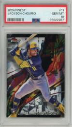 2024 Topps Finest Jackson Chourio Base RC #11【PSA 10 GEM MT】