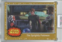 2017 Topps Star Wars Journey to The Last Jedi The Sprightly Padawan Base/Gold Starfield/#7【2/25】
