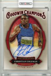 2020 UPPER DECK Goodwin Champions Autographs #ACC Christian Coleman 直筆サインカード