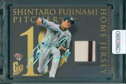 【裏面右上角若干難あり】2016 BBM 大谷翔平 & 藤浪晋太郎 カードセット「Go Higher」 藤浪晋太郎 ホロ箔サイン&ジャージカード【44/60】