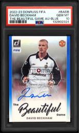 2022-23 Donruss FIFA #BADB David Beckham The Beautiful Game Autograph Blue【02/15】【PSA GEM MT 10】 (MSV#2524)