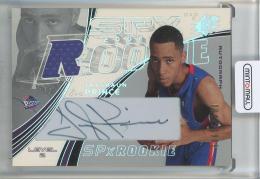 2002-03 Upper Deck SPx Tayshaun Prince #113 JSY AU RC【242/1999】 Detroit Pistons