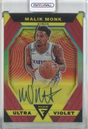 2022-23 Panini Flux Malik Monk Ultraviolet Signatures Red #22【49/49】 Sacramento Kings