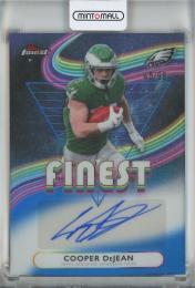 2025 Finest Cooper DeJean Autographs Blue Refractors #FACDJ【45/99】 Philadelphia Eagles