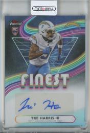 2025 Finest Tre Harris III Rookie Autographs Refractors #RFATH Los Angeles Chargers