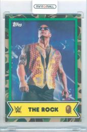 2025 Topps WWE X Bape The Rock #3 Base Green Camo Parallel