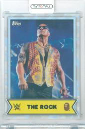 2025 Topps WWE X Bape The Rock #3 Base White Camo Parallel