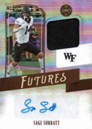 2021 PANINI Legacy  Sage Surratt Autograph & Player Worn Material (RC) 362/399
