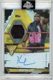 2021 TOPPS WWE Fully Loaded Keith Lee Autographed Turnbuckle Pad Relics Gold #PKL【10/99】