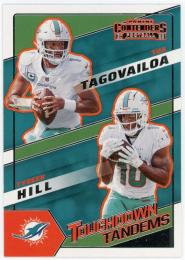 2022 Panini Contenders Touchdown Tandems #TDTMIA Tua Tagovailoa/Tyreek Hill